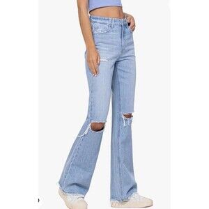 Vervet 90’s Baggy Jeans Light Wash Womens Size 31 Tall 100%cotton